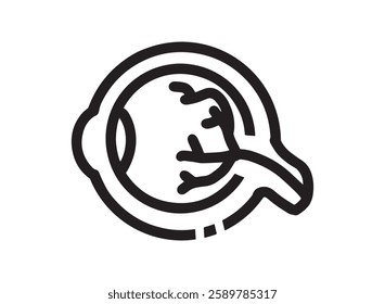 Illustration of an Internal Organ Eye Icon