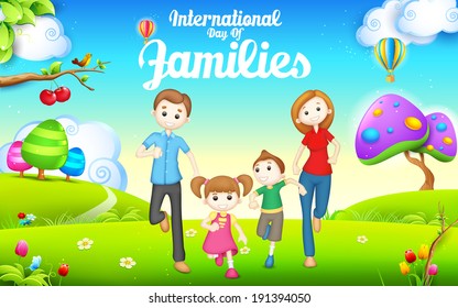 illustration of International day of Families concept