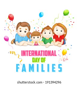 illustration of International day of Families concept