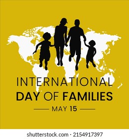 illustration of International day of Families with silhouette concept