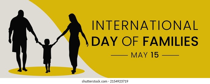 illustration of International day of Families with silhouette concept