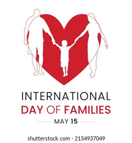 illustration of International day of Families with silhouette concept