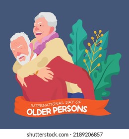 illustration international day of older persons vector design