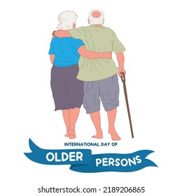 illustration international day of older persons vector design