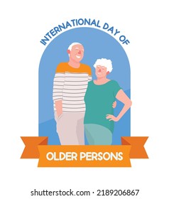 illustration international day of older persons vector design