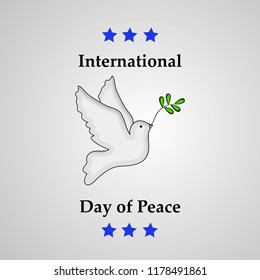 illustration of International Day of Peace 
 Background