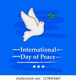 illustration of International Day of Peace 
 Background