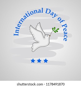 illustration of International Day of Peace 
 Background