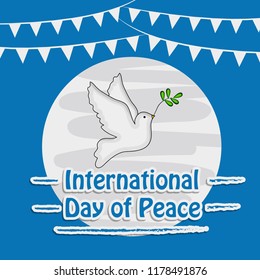 illustration of International Day of Peace 
 Background