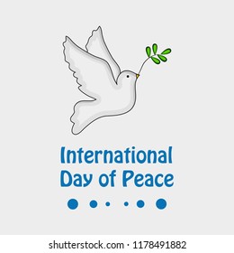 illustration of International Day of Peace 
 Background