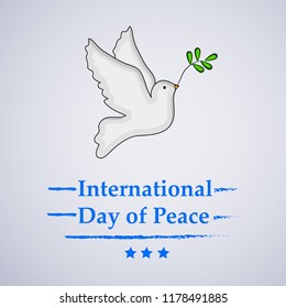 illustration of International Day of Peace 
 Background