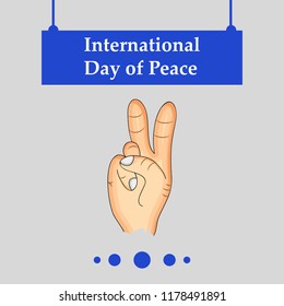 illustration of International Day of Peace 
 Background