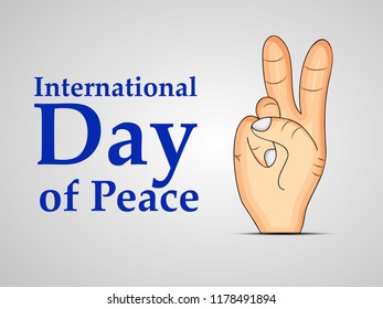 illustration of International Day of Peace 
 Background