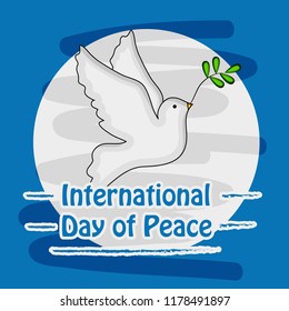 illustration of International Day of Peace 
 Background