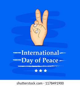 illustration of International Day of Peace 
 Background