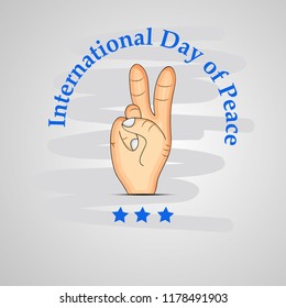 illustration of International Day of Peace 
 Background