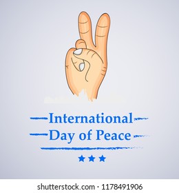 illustration of International Day of Peace 
 Background