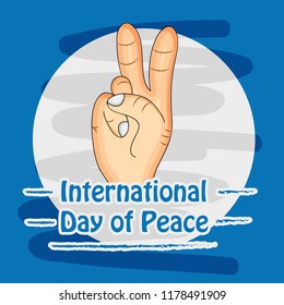 illustration of International Day of Peace 
 Background