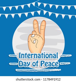 illustration of International Day of Peace 
 Background