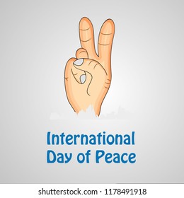 illustration of International Day of Peace 
 Background