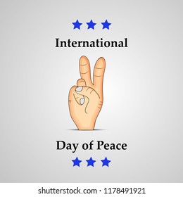 illustration of International Day of Peace 
 Background