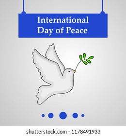 illustration of International Day of Peace 
 Background