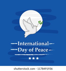 illustration of International Day of Peace 
 Background