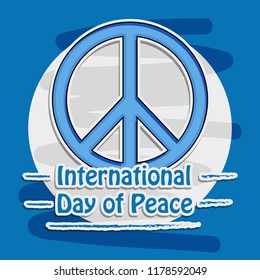 illustration of International Day of Peace 
 Background