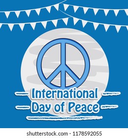 illustration of International Day of Peace 
 Background