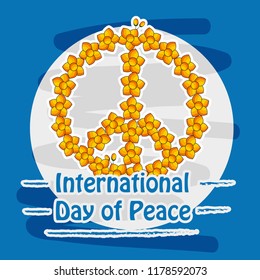 illustration of International Day of Peace 
 Background