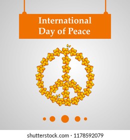 illustration of International Day of Peace 
 Background