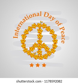 illustration of International Day of Peace 
 Background