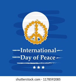 illustration of International Day of Peace 
 Background