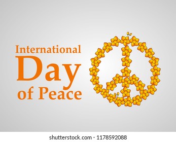 illustration of International Day of Peace 
 Background