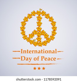 illustration of International Day of Peace 
 Background