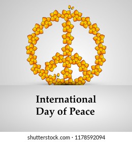 illustration of International Day of Peace 
 Background