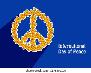 illustration of International Day of Peace 
 Background