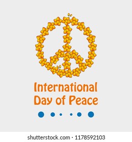 illustration of International Day of Peace 
 Background