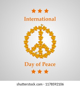 illustration of International Day of Peace 
 Background