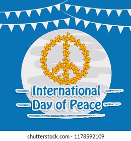 illustration of International Day of Peace 
 Background