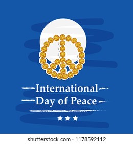 illustration of International Day of Peace 
 Background