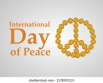 illustration of International Day of Peace 
 Background