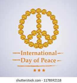 illustration of International Day of Peace 
 Background