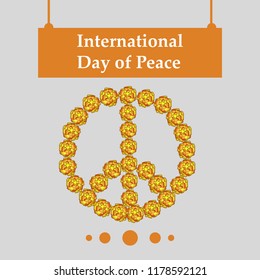 illustration of International Day of Peace 
 Background