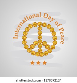 illustration of International Day of Peace 
 Background