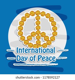 illustration of International Day of Peace 
 Background