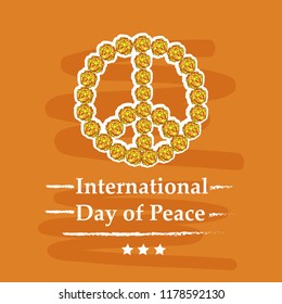 illustration of International Day of Peace 
 Background