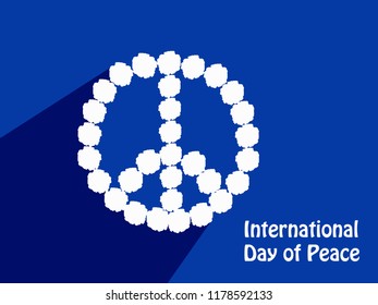 illustration of International Day of Peace 
 Background