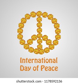 illustration of International Day of Peace 
 Background