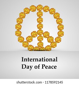 illustration of International Day of Peace 
 Background